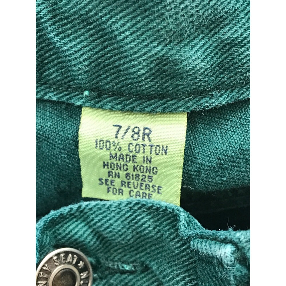 Vintage 90s High Rise Tapered Mom Jeans Womens 7/8 Green Nuovo County Seat 25x30 - Picture 9 of 12